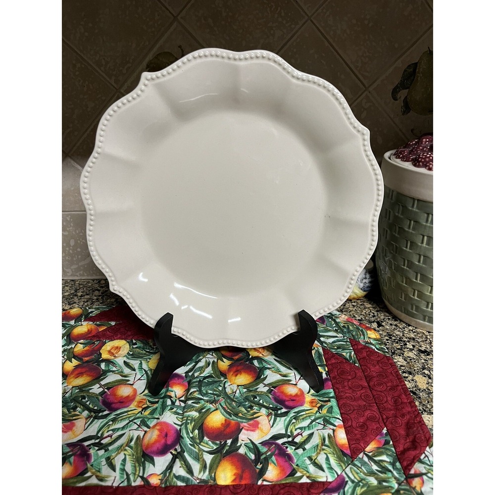 Pioneer Woman Paige Dinner Plate Linen White
